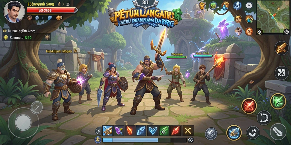 Gameplay RPG epik dengan karakter dan petualangan menakjubkan.