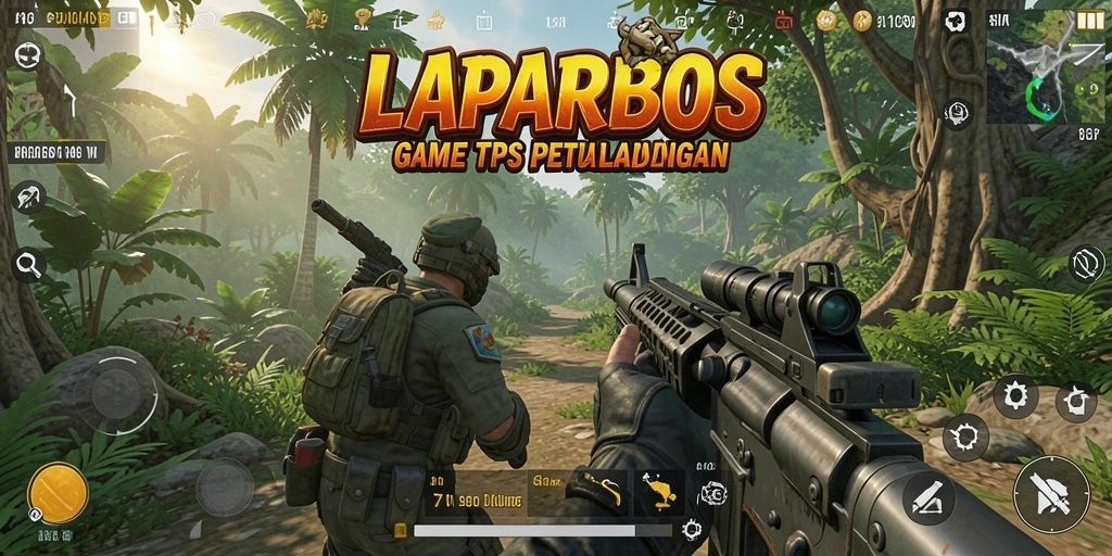 Tampilan gameplay menarik dari LAPARBOS dengan aksi tembak-menembak yang seru.