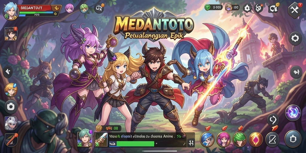 Tampilan menarik dari gameplay Anime di MEDANTOTO.