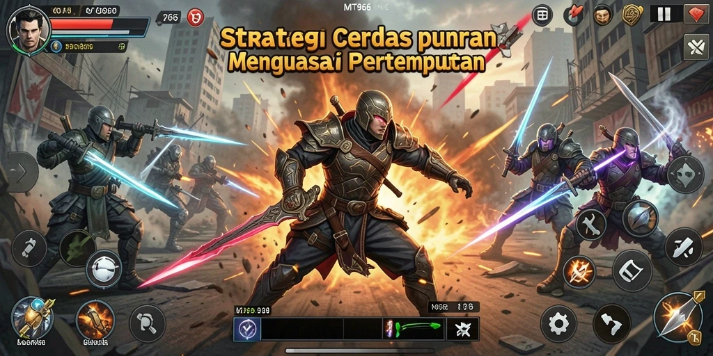 Tampilan gameplay yang menantang dalam game strategi MT966.