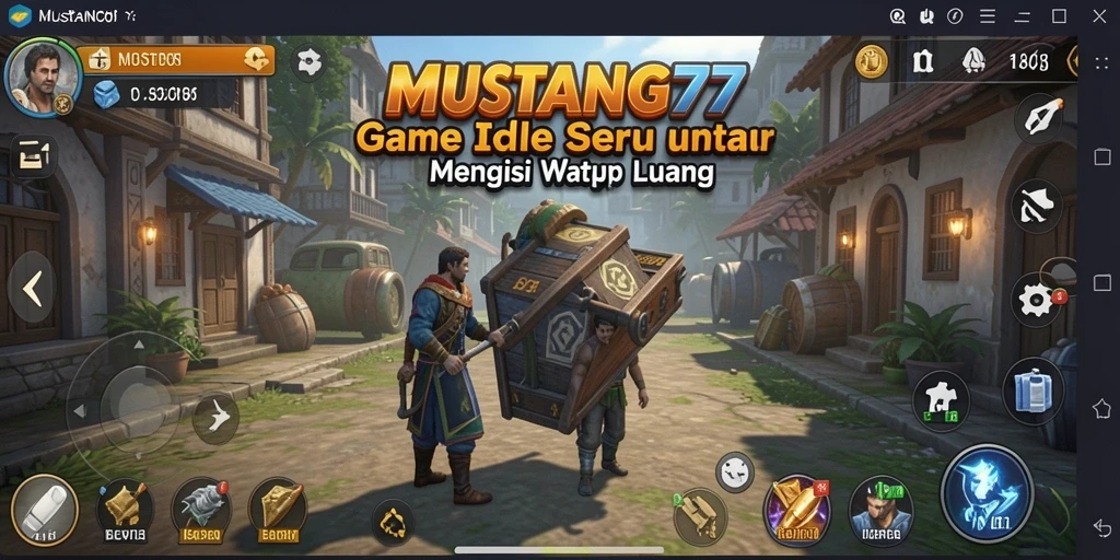 Tampilan gameplay yang seru dari MUSTANG77 dengan karakter bertarung.