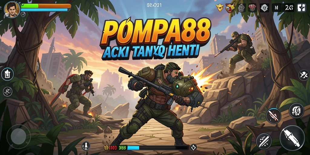 Tampilan gameplay POMPA88 dengan aksi seru dan menegangkan.