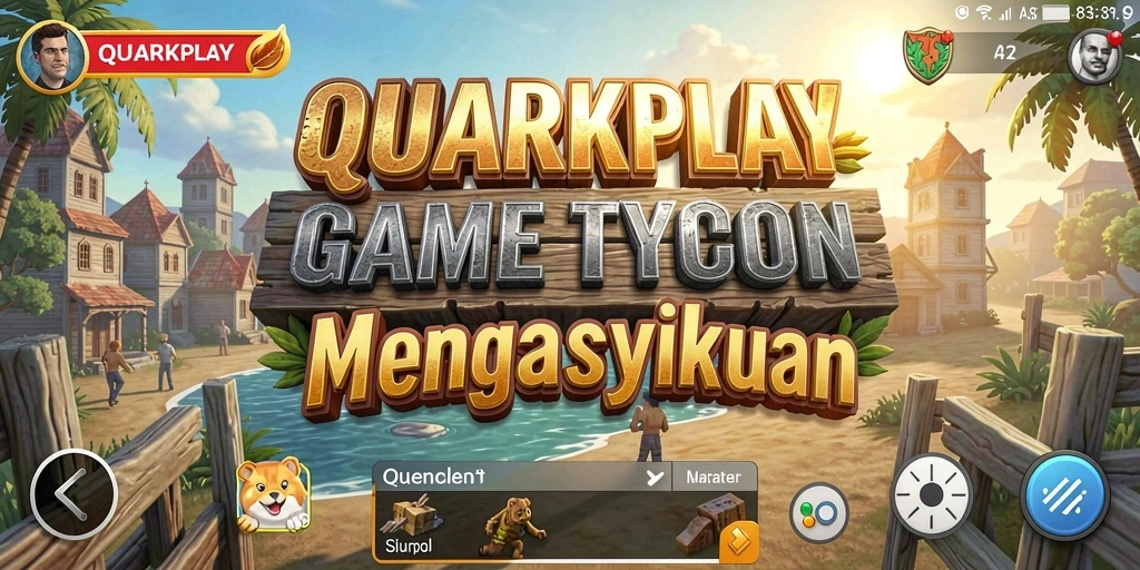 Tangkapan layar gameplay QUARKPLAY yang menampilkan aktivitas bisnis yang seru.