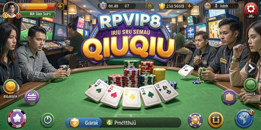 Tampilan permainan QiuQiu yang seru dan mengasyikkan di RPVIP8.