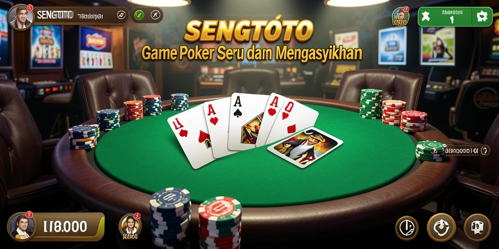Tampilan permainan poker SENGTOTO yang menegangkan dan interaktif.