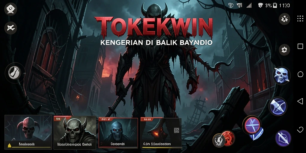 Tampilan gameplay menakutkan dengan suasana menyeramkan.